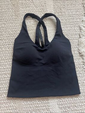 Free People Good Karma Sculpt Tank - Black with Built-in Cups